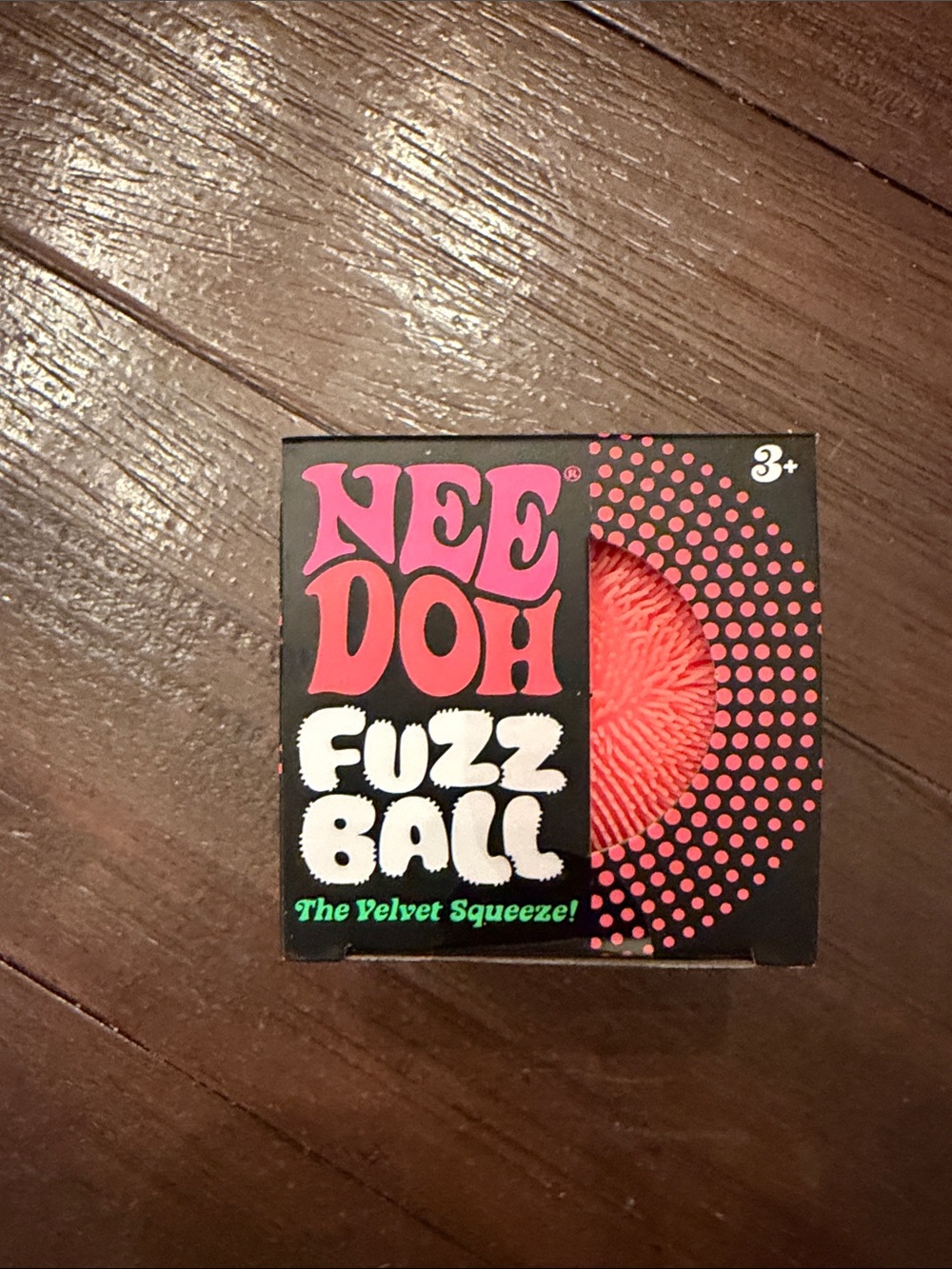 NEEDOH Fuzz Ball Velvet Squeeze Toy - Orange